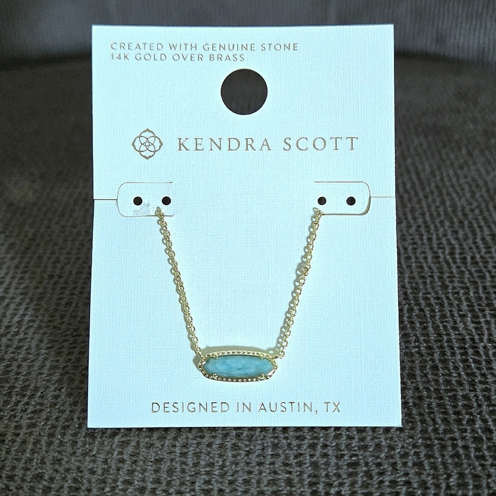 Kendra Scott "Emma" Amazonite Pendant Necklace - NWT - Picture 6 of 16